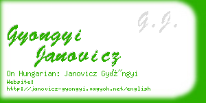 gyongyi janovicz business card